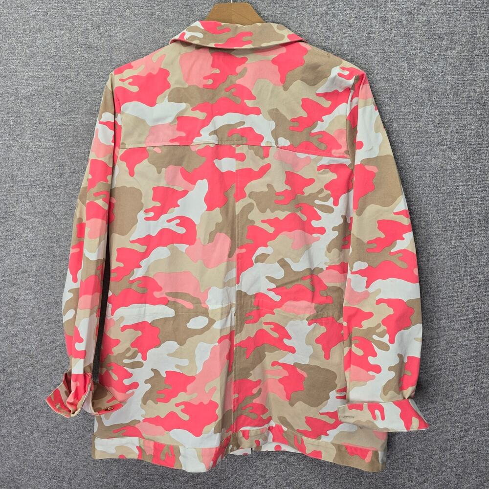 BOSTON PROPER CAMO PRINT STUDDED UTILITY JACKET, SIZE L - Picture 3 of 8
